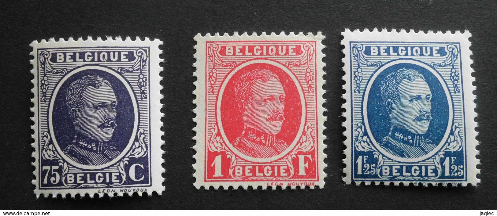 1922 : Cob  204** 206** 256**    Houyoux (sans  Charnière D56 )  Verso - 1922-1927 Houyoux