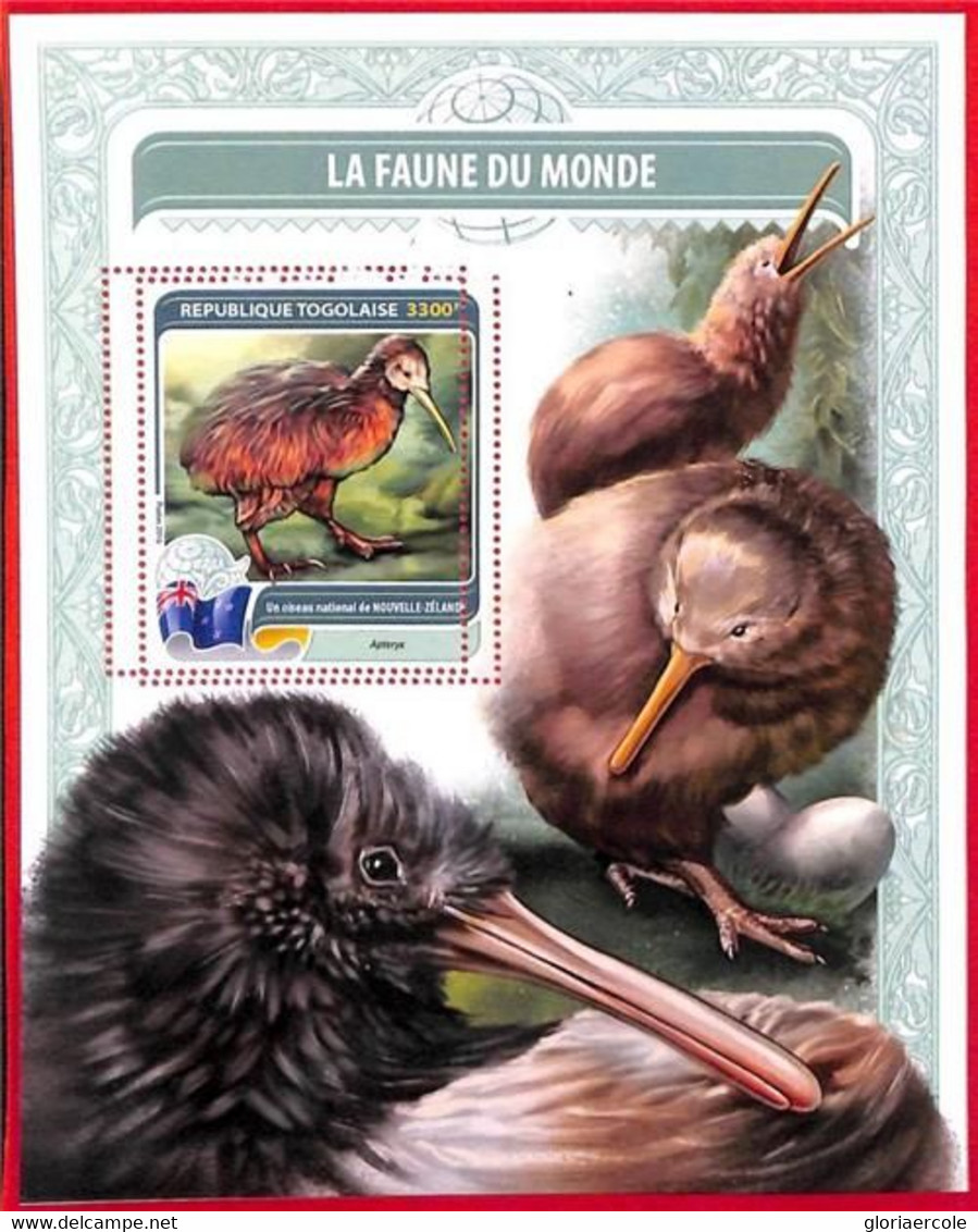 A4972 - TOGO - ERROR MISPERF, Souvenir Sheet: 2016, Kiwis, Birds - Kiwis