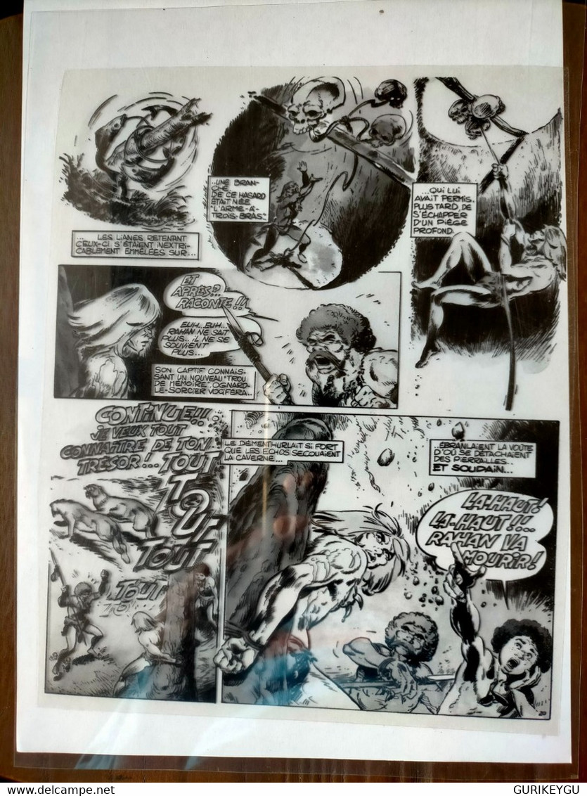 RARISSIME Pièce Unique Très Rare Film D' Impression Planche Plastique RAHAN EO Page 20 NEUF  GORAK André CHERET - Rahan