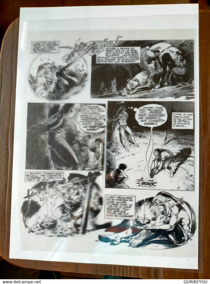 RARISSIME Pièce Unique Très Rare Film D' Impression Planche Plastique RAHAN EO Page 24 NEUF  GORAK André CHERET - Rahan