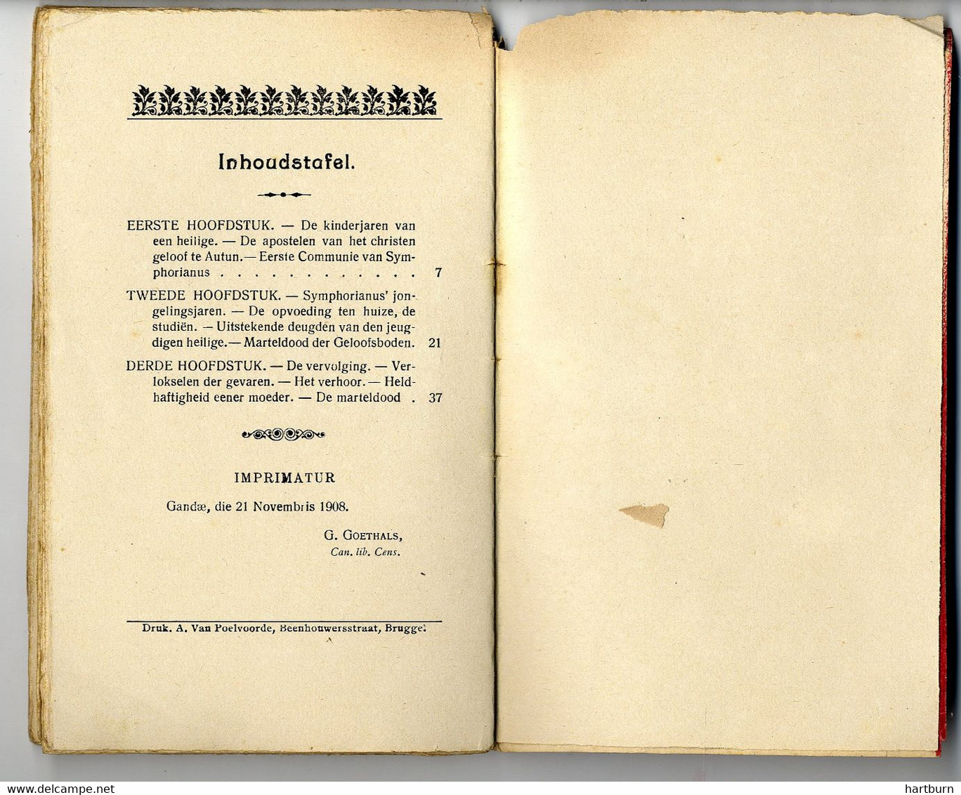 ♥️ Ster Der Eerste Communie. Leven En Marteldood Van Den H. Symphorianus. Geeraardsbergen (BAK-5,2) - Antique