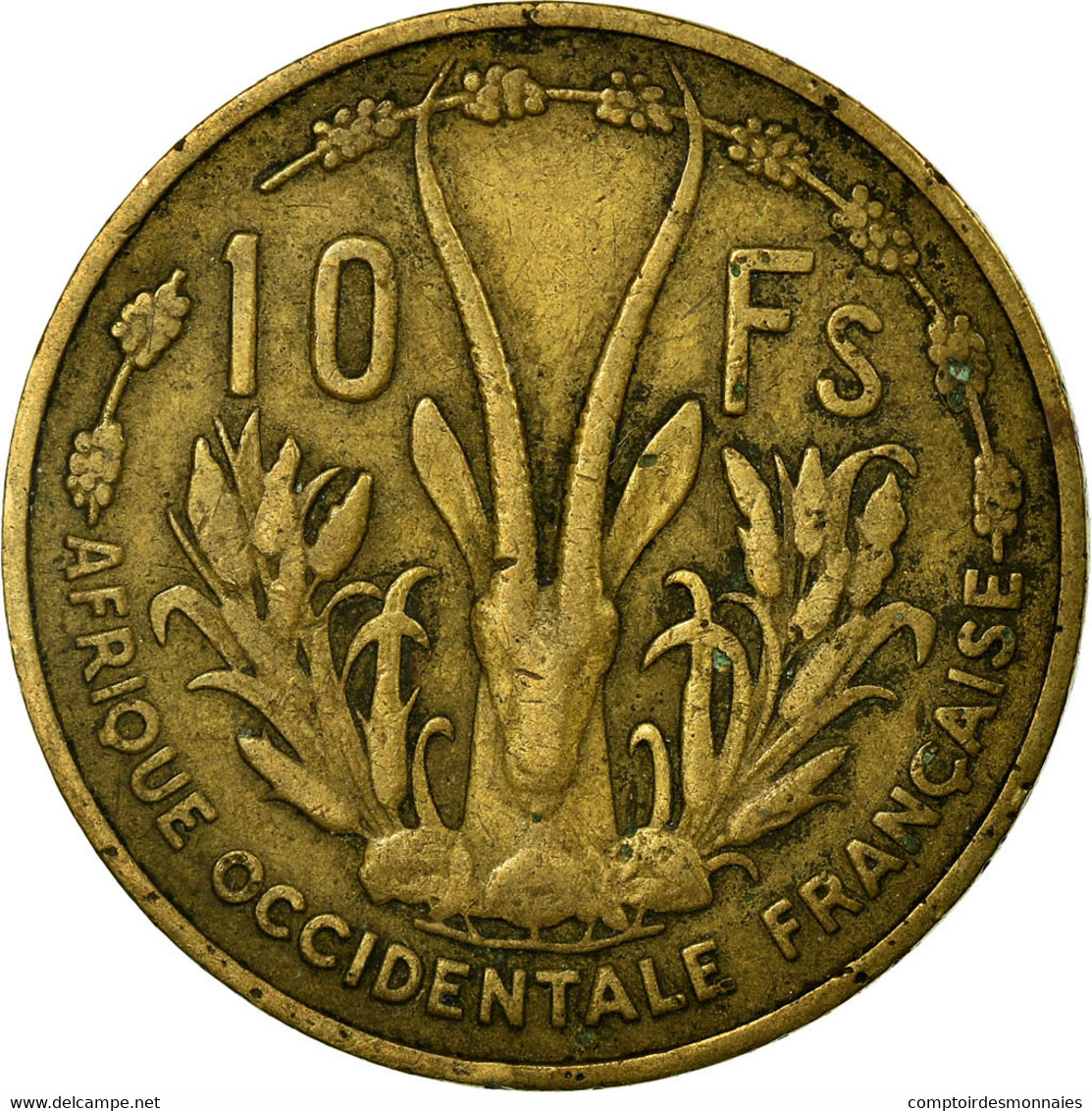 Monnaie, French West Africa, 10 Francs, 1956, Paris, TB+, Aluminum-Bronze, KM:6 - Ivory Coast