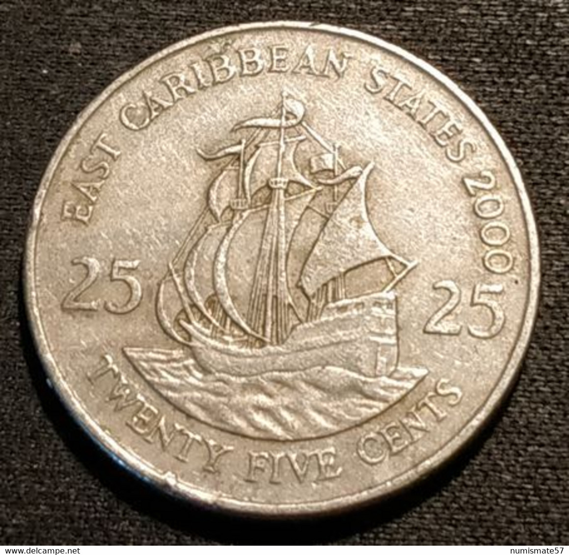 EAST CARIBBEAN STATES - 25 CENTS 2000 - Elizabeth II - 2e Effigie - KM 14 - ( Caraibes ) - Oost-Caribische Staten