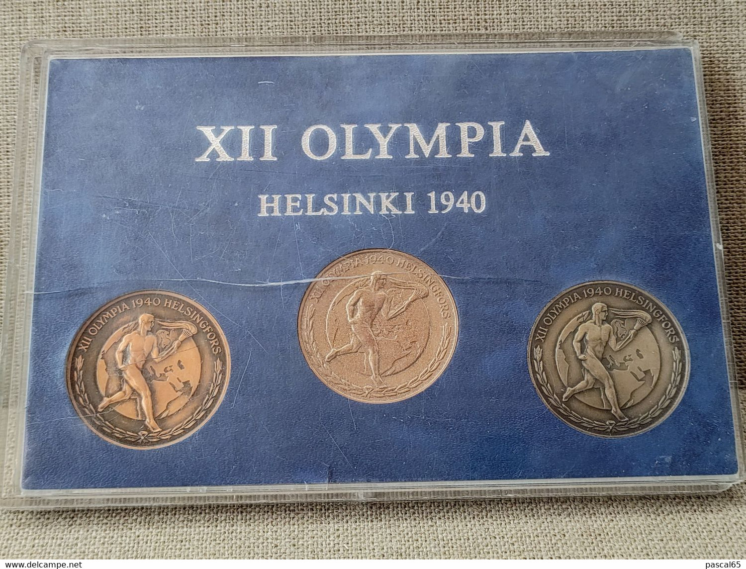 RARE, 3 Médailles 12 Jeux Olympiques Annulés Helsinki 1940 FINLANDE, 3 Medals XIIth Olympic Games Helsinki 1940 Finland - Habillement, Souvenirs & Autres