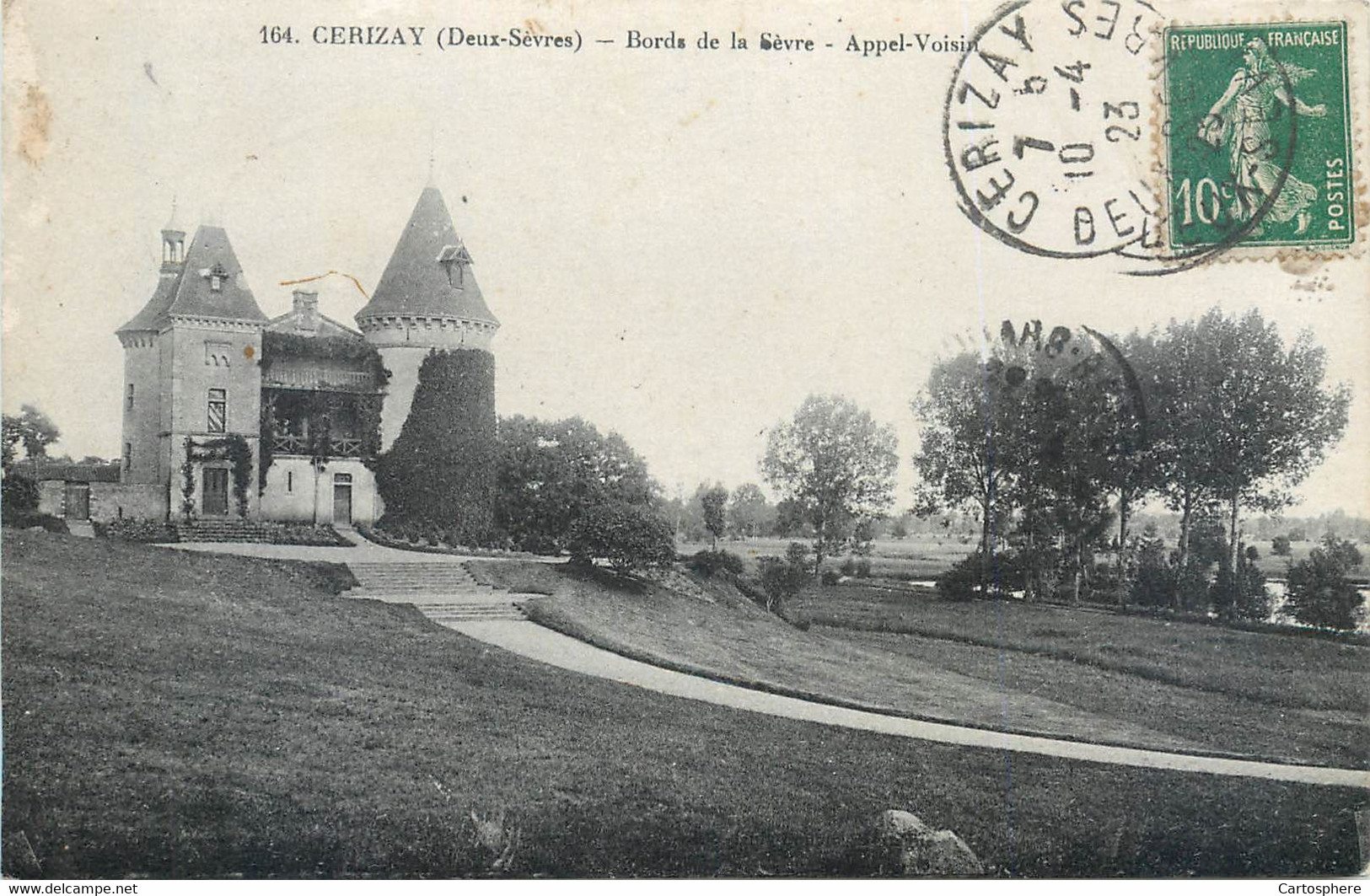 CPA 79 Deux-Sèvres > Cerizay Bords De La Sèvre Appel-Voisin Chateau Villa - ETAT - Cerizay