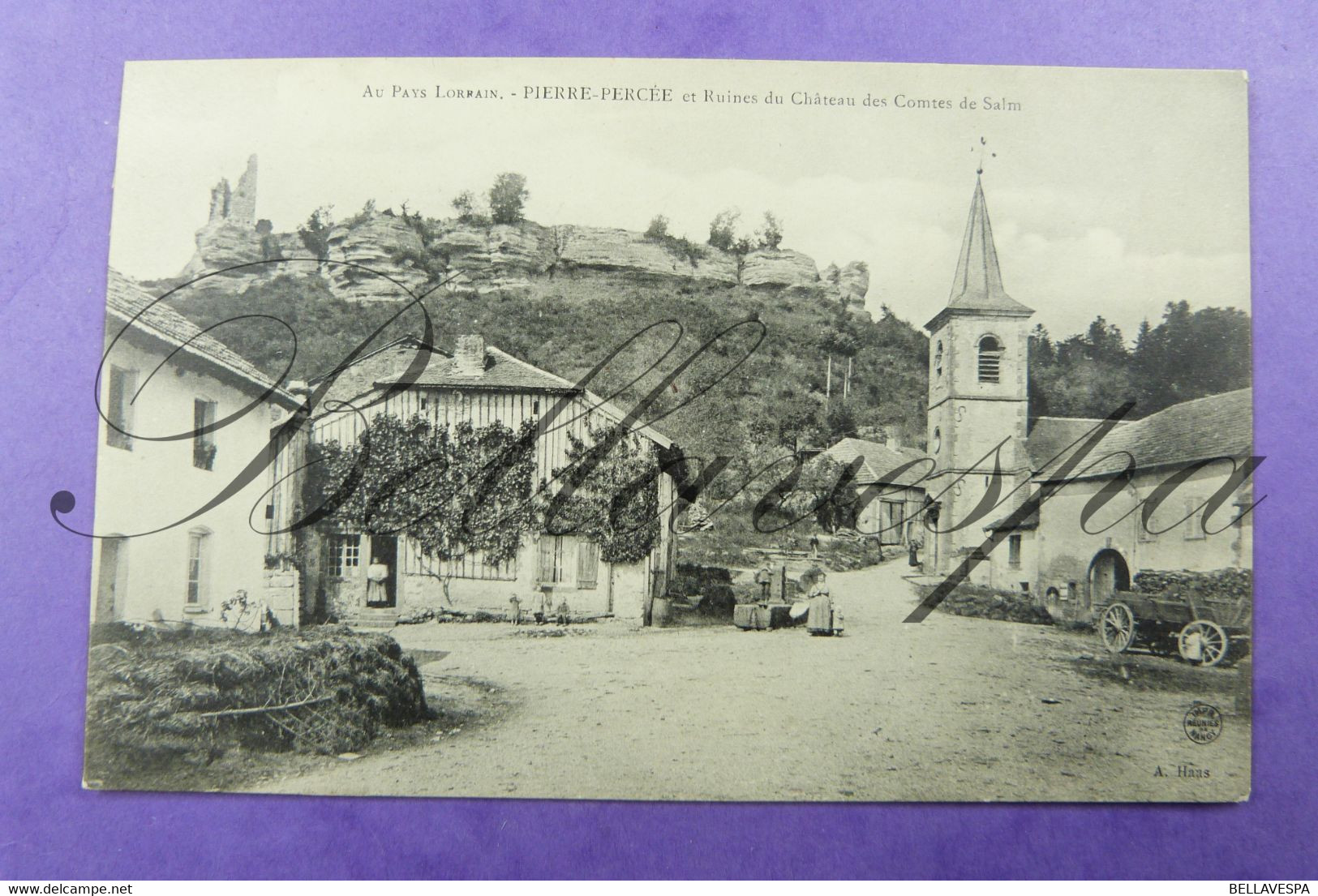 Pierre-Percée  Et Ruines Chateau Comtes De Salm. Pays Lorrain. Edit Reunies Impr. A Haas - Other & Unclassified