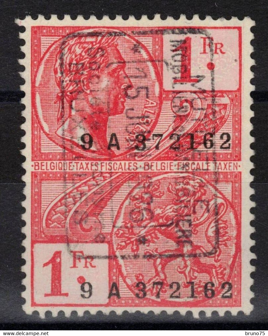 Belgique - Fiscal - Taxes Fiscales - 1 Franc Rouge Oblitéré Bruxelles 1926 - Stamps