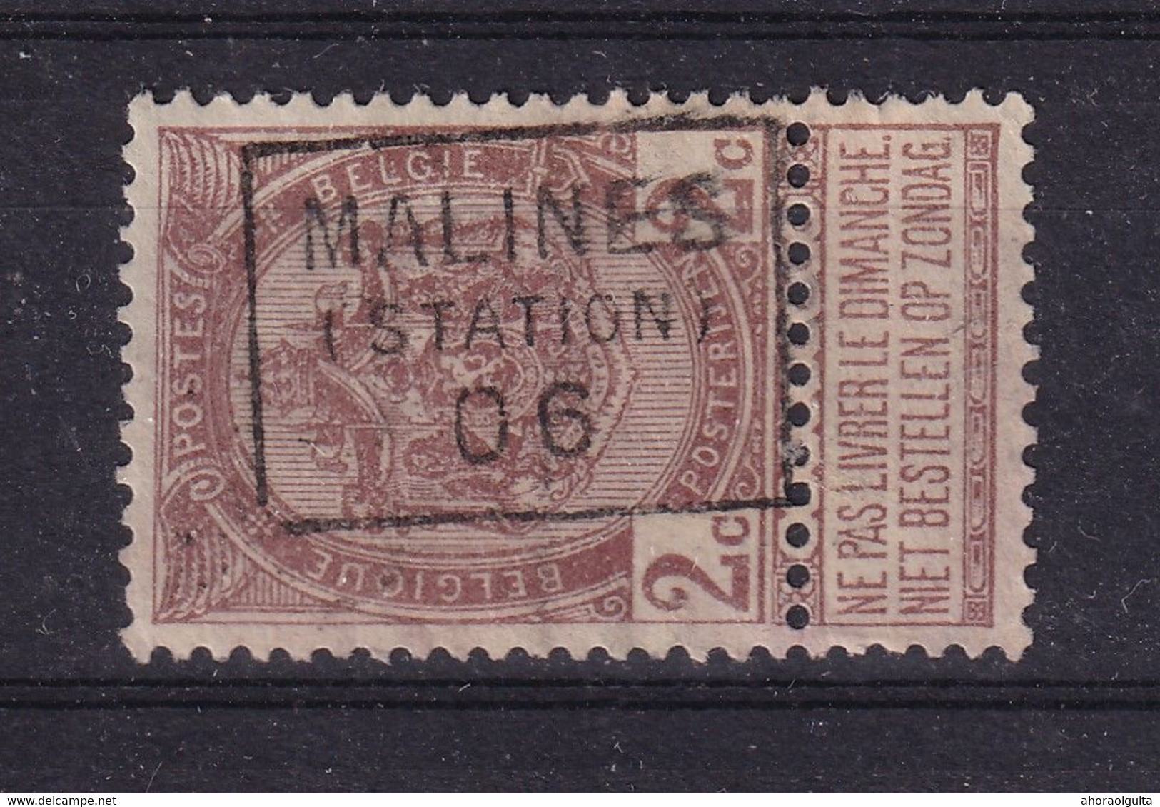 DDBB 694 Timbre PREO 827 - TP 55 MALINES Station 06 - Roller Precancels 1900-09