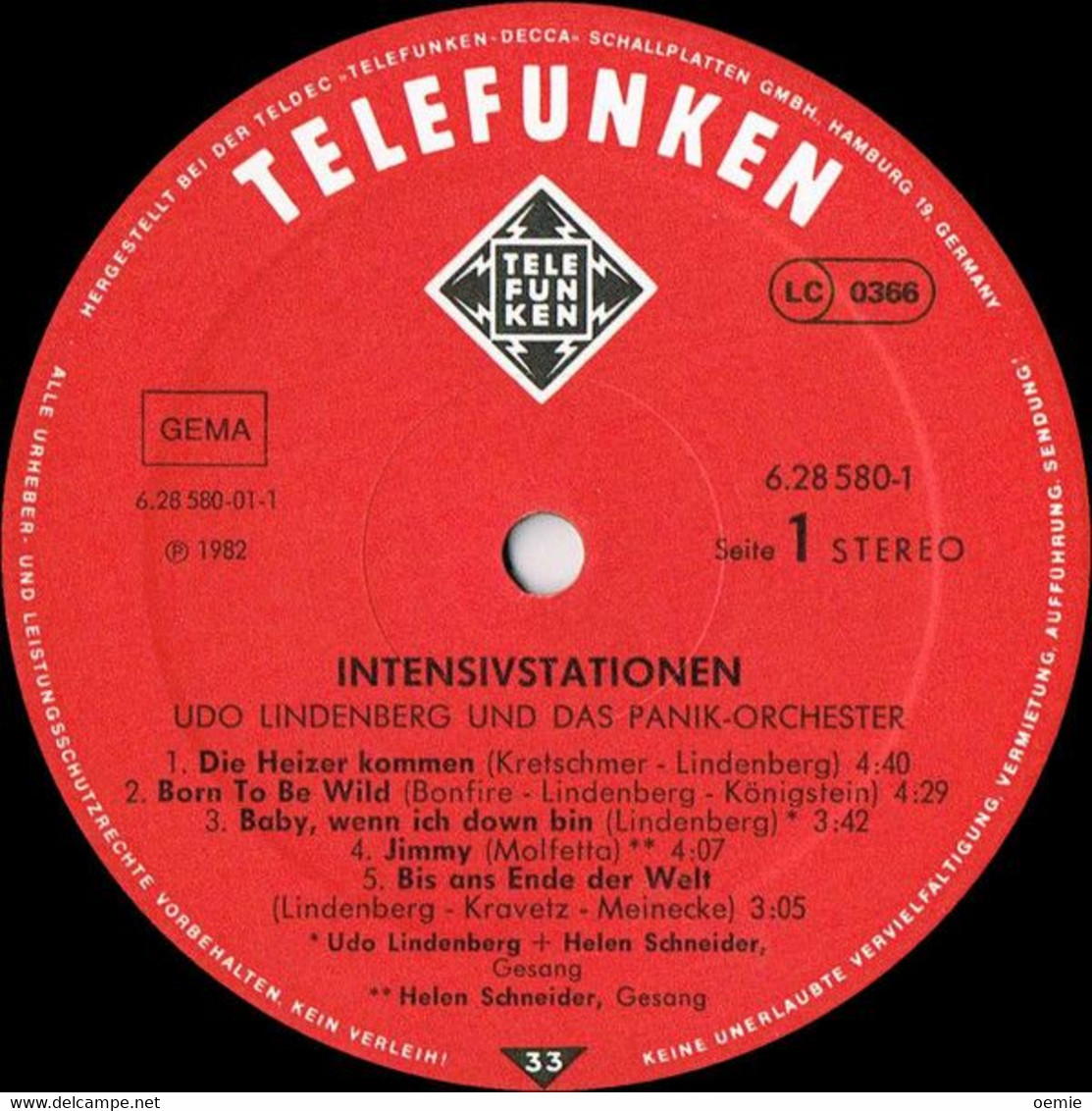 UDO  LINDENBERG   °  Live Intensivstationen - Otros - Canción Alemana