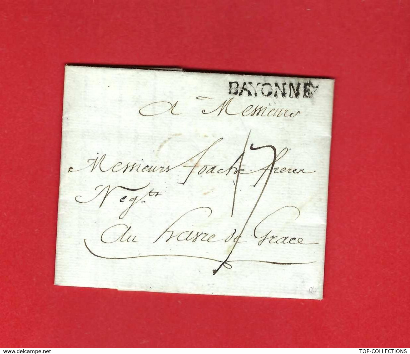 1786 BAYONNE  BOCCALIN NEGOCIANT FOACHE NEGRIER ST DOMINGUE HAITI  Ferrand DE BEAUDIERE MASSACRE POLITIQUE