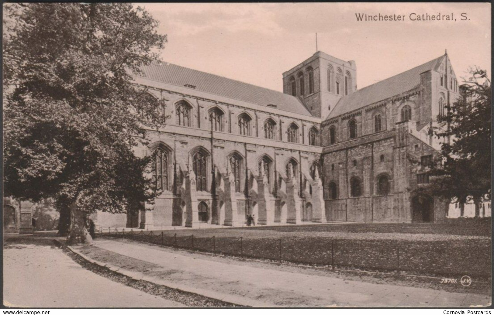 South, Winchester Cathedral, Hampshire, C.1910s - Valentine's Postcard - Winchester