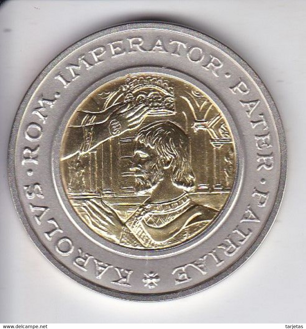 MONEDA DE PLATA Y ORO DE ANDORRA DE 20 DINERS DE CARLOMAGNO DEL AÑO 1996 MUY RARA (GOLD-SILVER-ARGENT) - Andorra