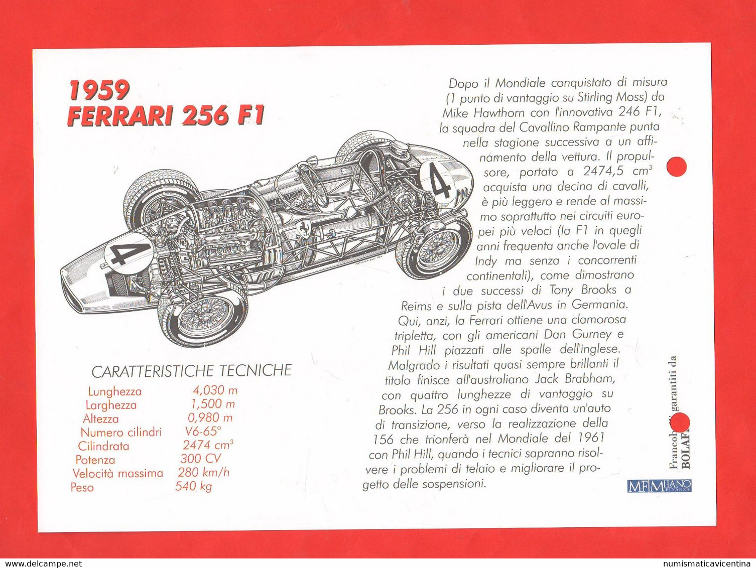 Ferrari F 1 Cars Racing 20 Schede  20 Francobolli Stati Diversi Schede Tecniche Lot Dedicated To Ferrari - Automobile - F1