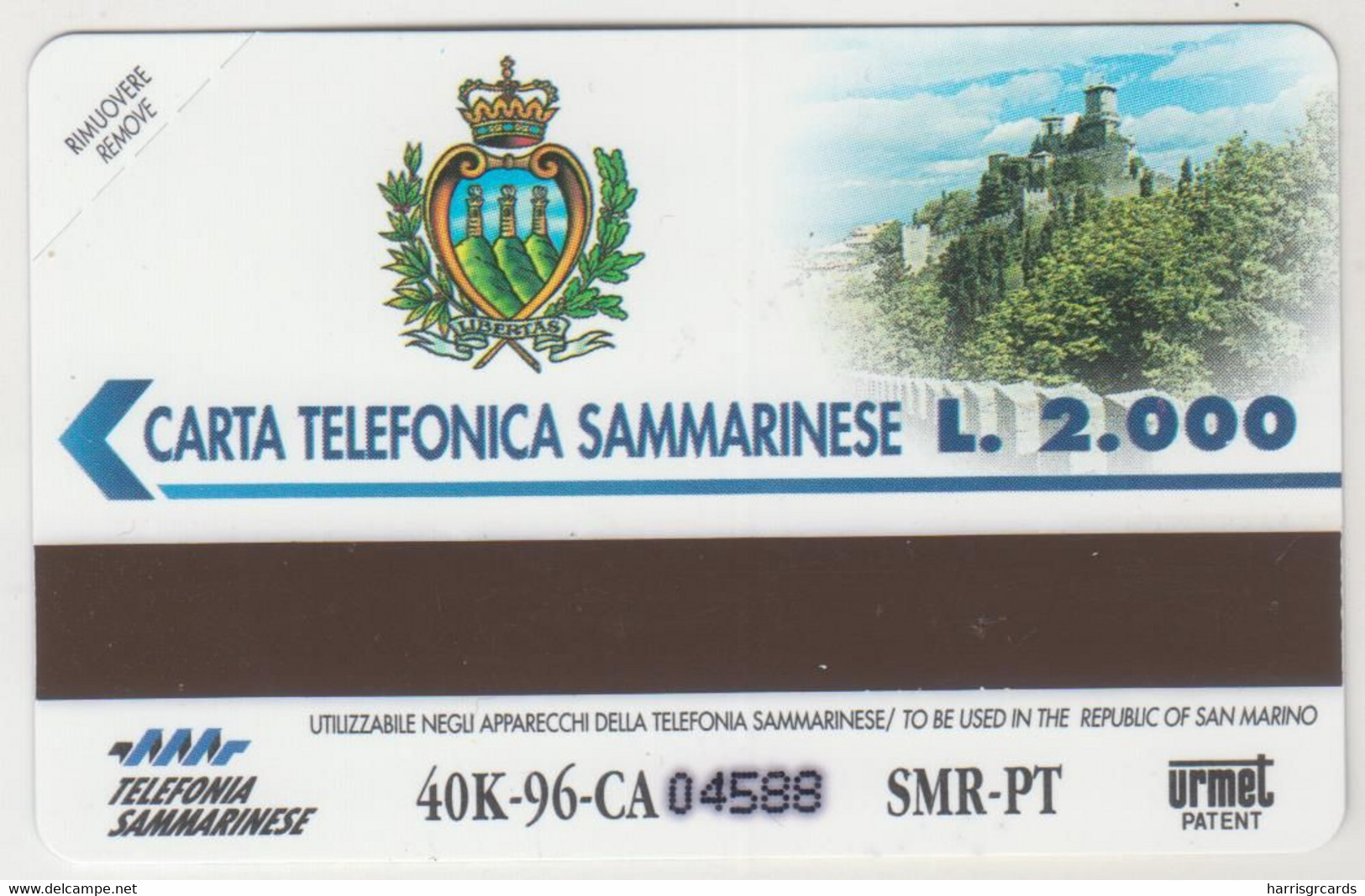 SAN MARINO - Pronto, Chi Parla? Pisa, RSM 007, 2.000 L, Tirage 40.000, Mint - Saint-Marin