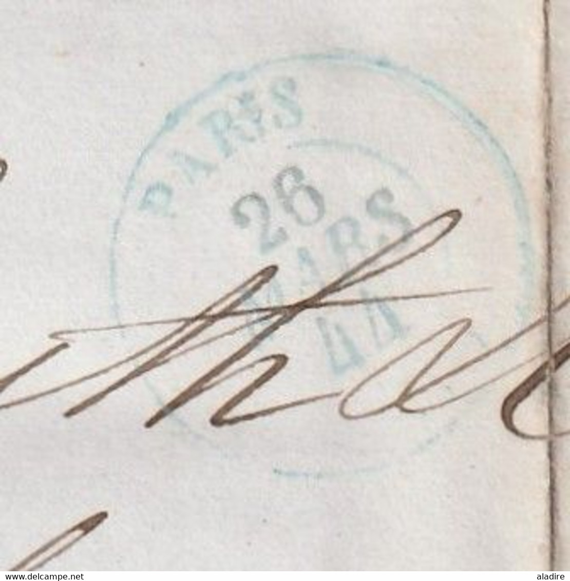 1844 - Lettre Pliée Avec Correspondance En Anglais De Paris Vers Londres London  - Cad Arrivée - Taxe 10 - 1801-1848: Voorlopers XIX