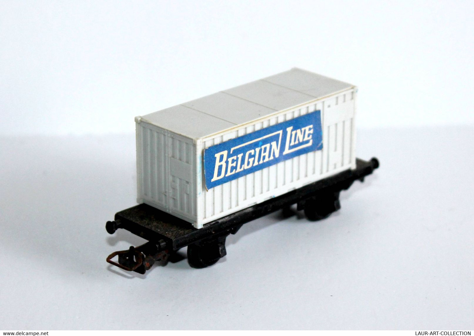 JOUEF - WAGON MARCHANDISE - ECH:HO - CONTAINER BELGIAN LINE - FREINS WLuV / FERROVIAIRE TRAIN CHEMIN DE FER  (2304.90) - Goods Waggons (wagons)