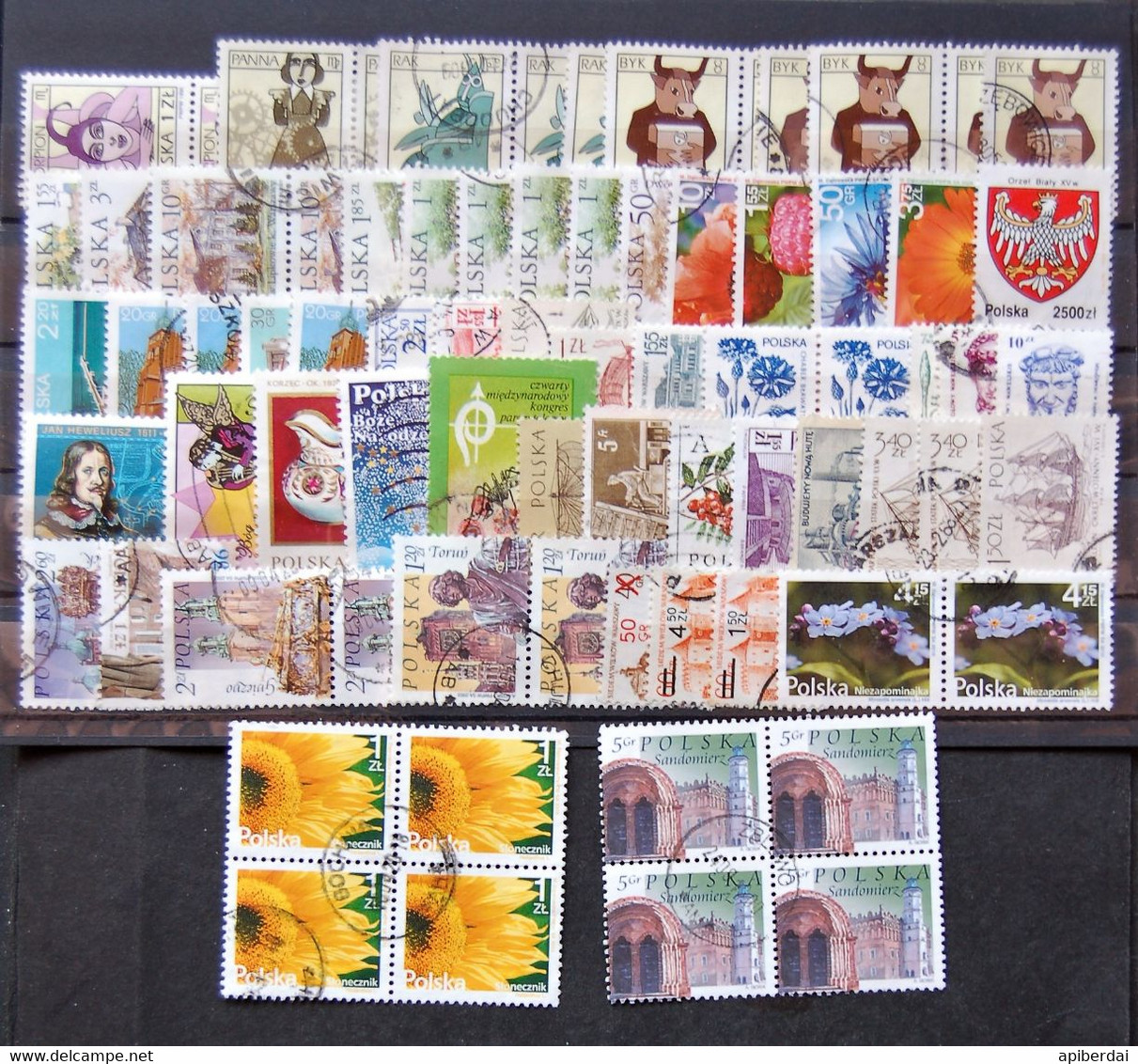 Pologne Polen -  Small Batch Of 76 Stamps Used - Sammlungen