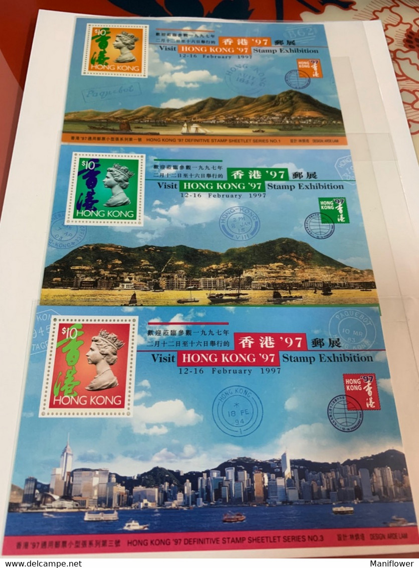 Hong Kong Stamp Exhibition 1997 Landscape S/s MNH - Entiers Postaux