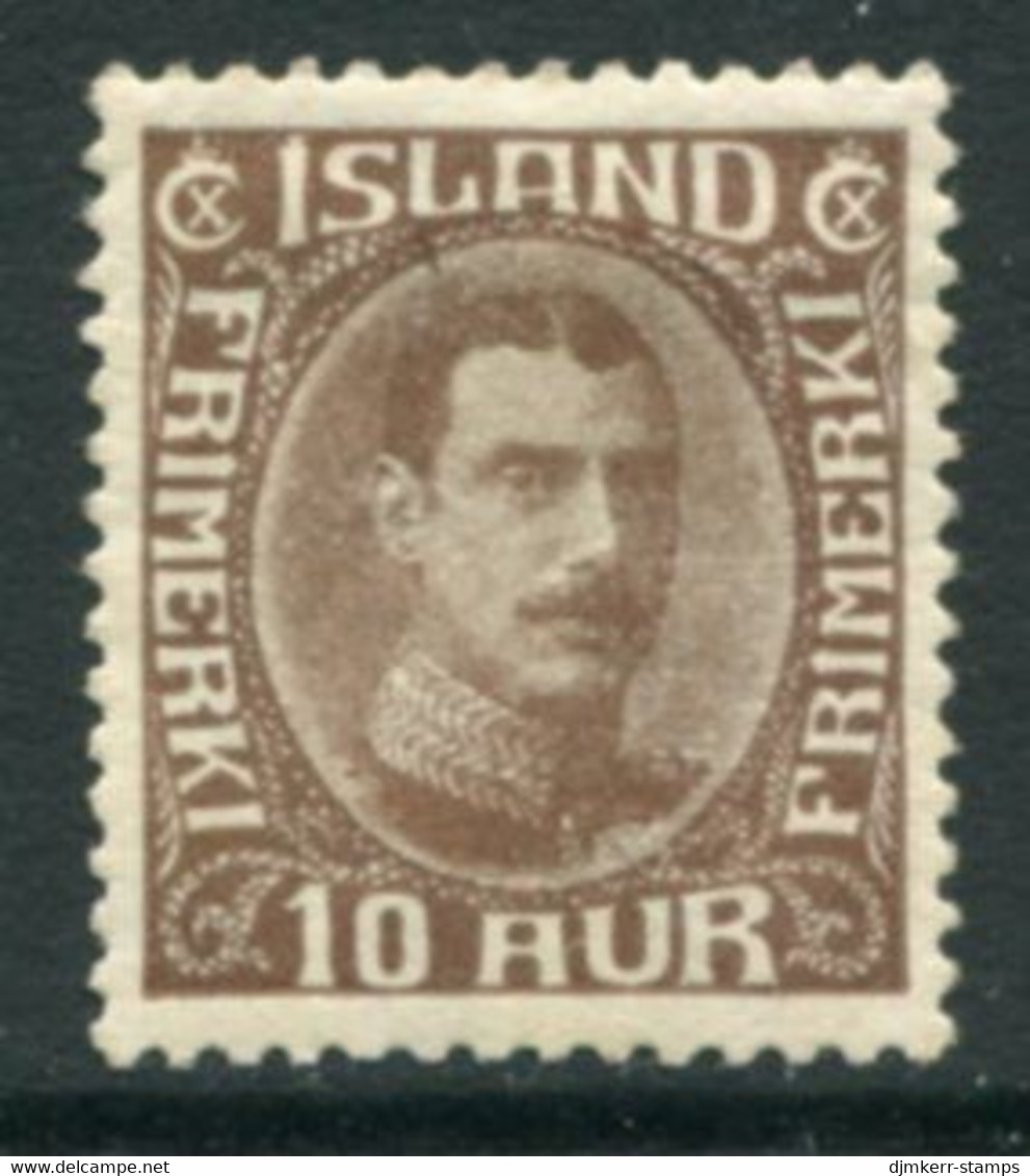 ICELAND 1931 Christian X Definitives  10 A. MH / *.  Michel 161 - Unused Stamps