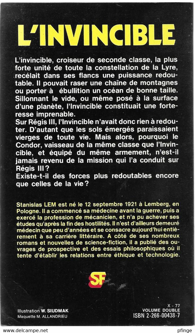 L'Invincible Par Stanislas Lem - SF Presses Pocket 5010 - Presses Pocket