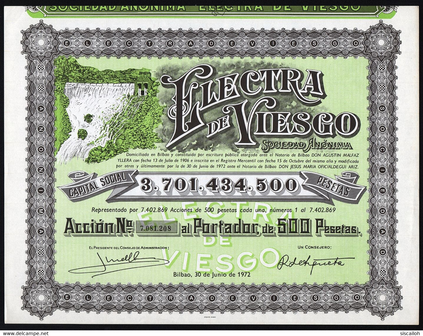 1972 Bilbao, Spain: Electra De Viesgo Sociedad Anonima - Electricidad & Gas