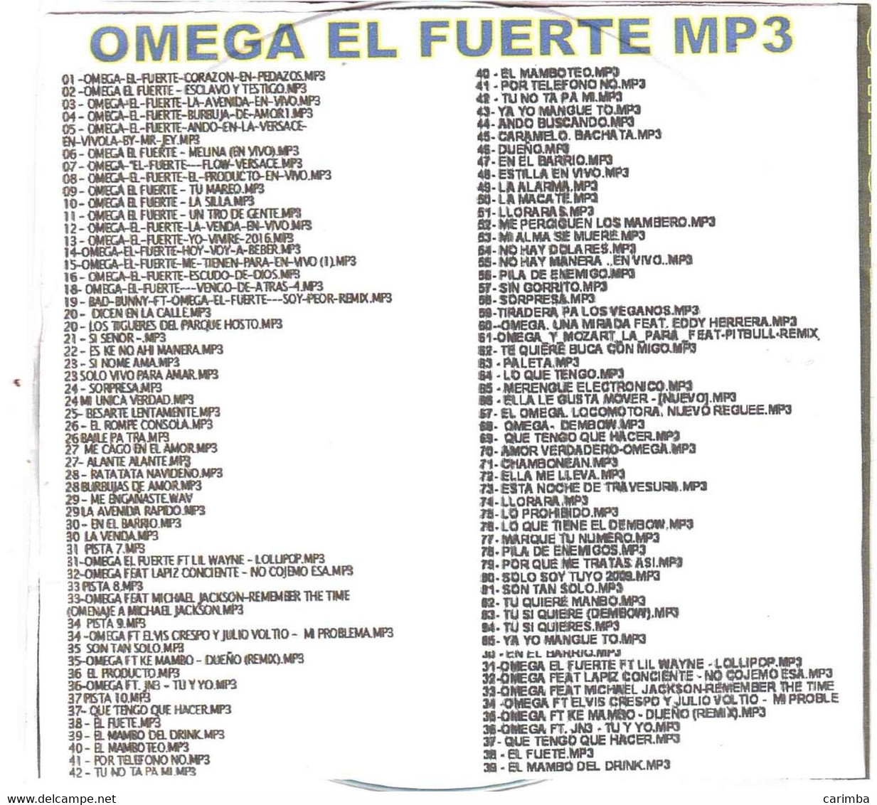 2021 OMEGA EL FUERTE MP3 - Autres - Musique Espagnole