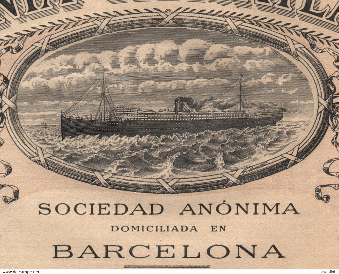 1913 Barcelona, Spain: Compania Transatlantica - Navigation