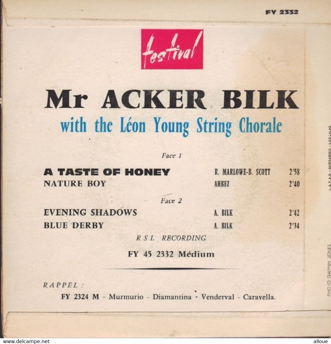 ACKER BILK FRENCH EP A TASTE OF HONEY + 3 - Jazz