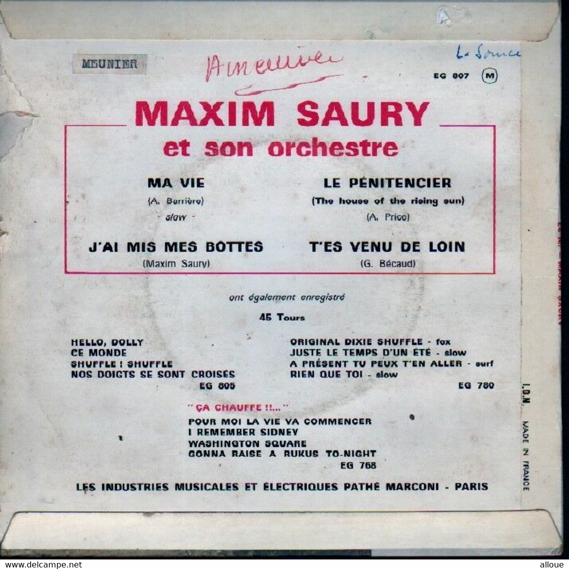MAXIM SAURY FRENCH EP - MA VIE + 3 - Jazz