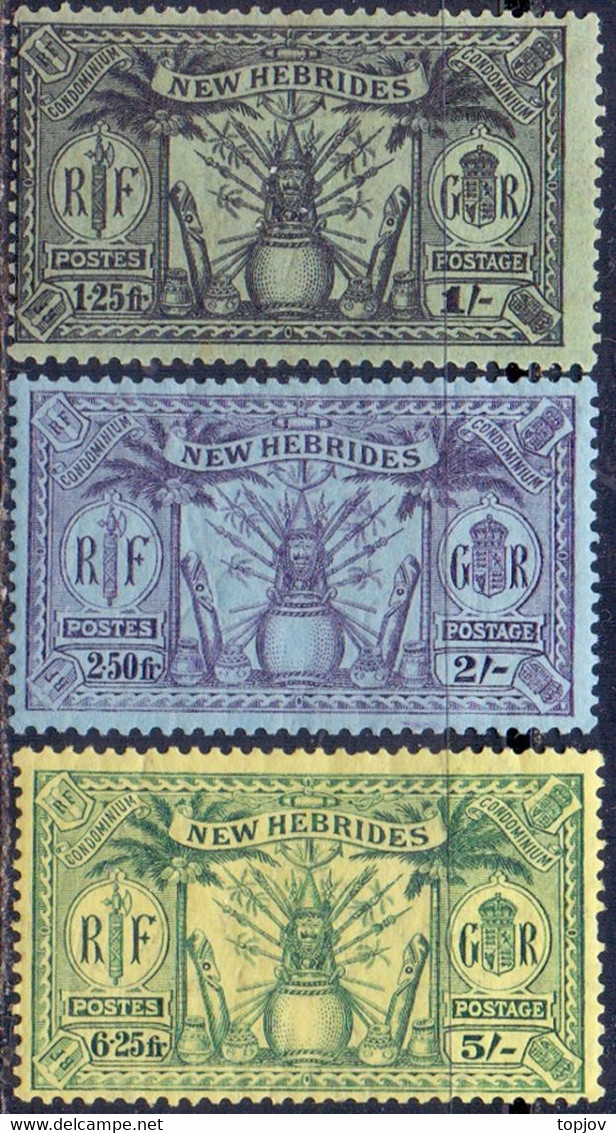 NEW HEBRIDES -  TOTEM - DOUBLE NOMINAL - **MNH - 1925 - Unused Stamps