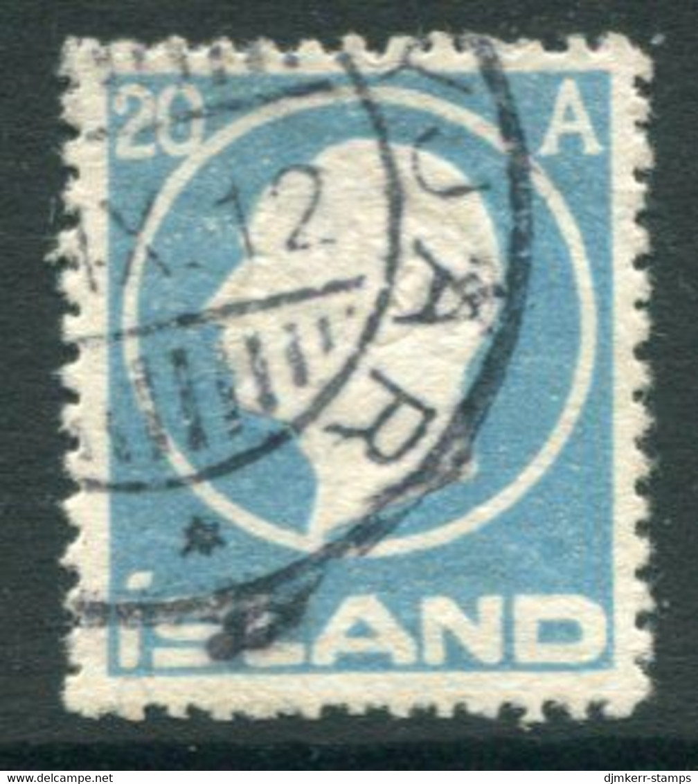 ICELAND 1912 Frederik VIII 20a. Used.   Michel 71 - Used Stamps