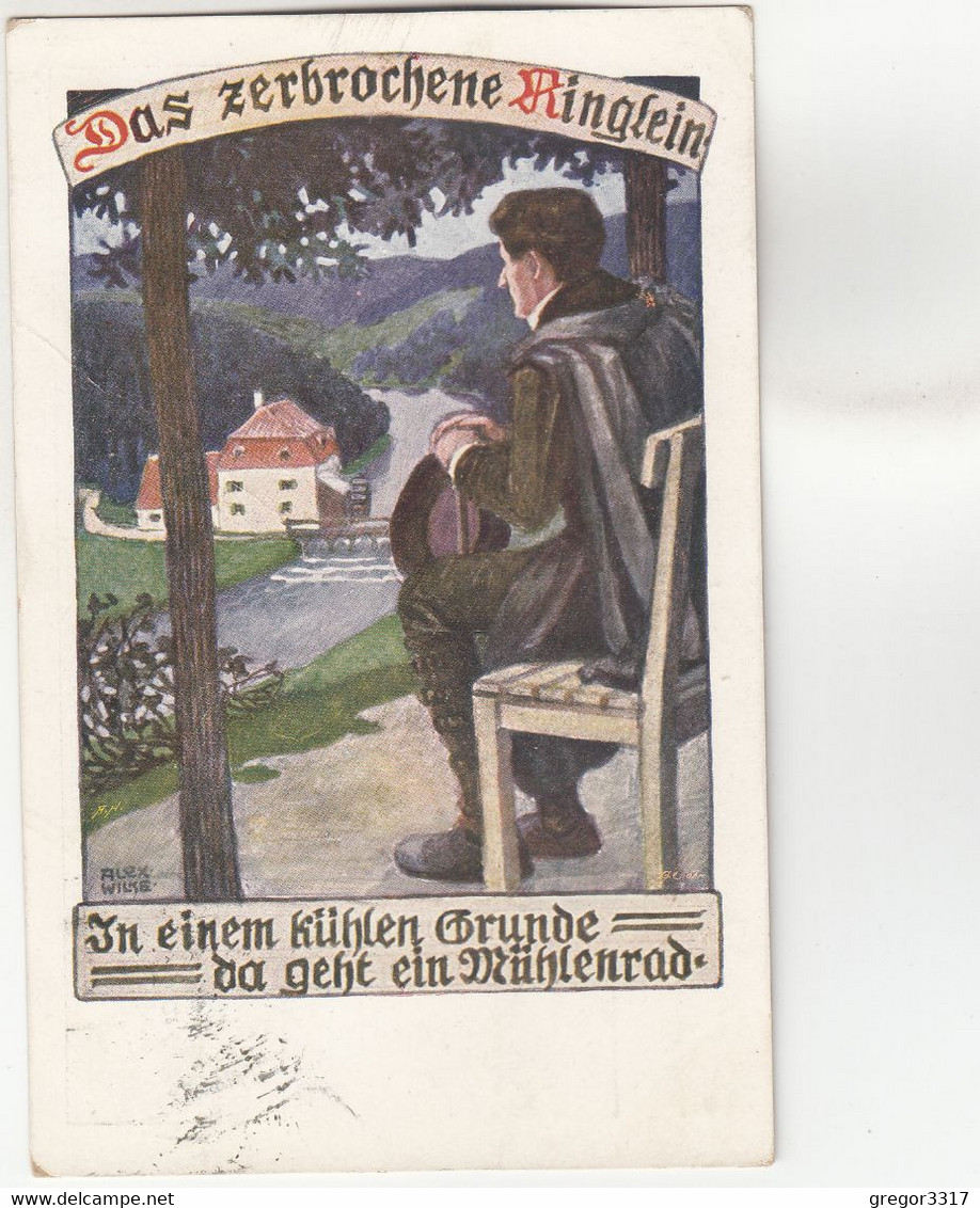 B1685) ALEX WILKE - Das Zerbrochene Ringlein - In Einem Kühlen Grunde Da Geht Ein Mühlenrad 1911 !! - Wilke, Karl Alex