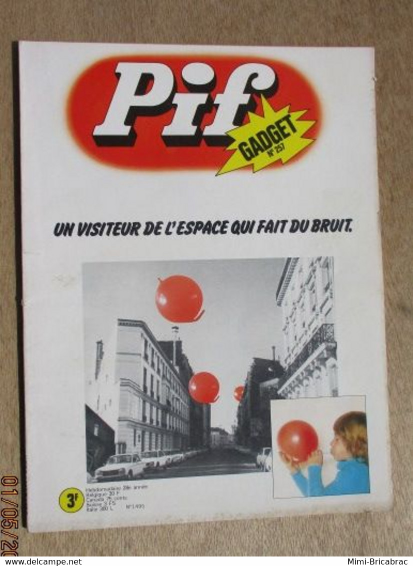 BDMAR20 Revue Des Années 70 PIF-GADGET (sans Gadget) Numéro 257 / 1495 , Très Bon état Général,  Coté Au Moins 5 Euros - Pif Gadget