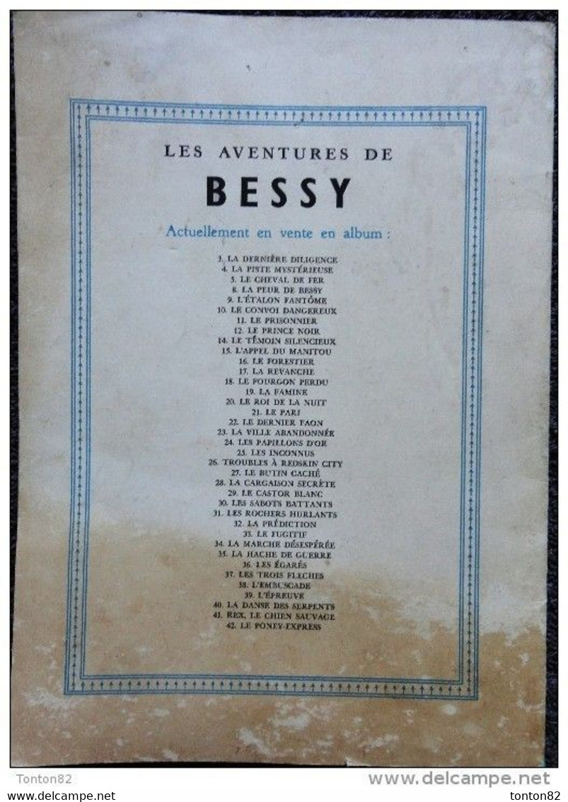 Les Aventures De Bessy - N° 27 - Le Butin Caché - Éditions Érasme - ( 1960 ) . - Bessy