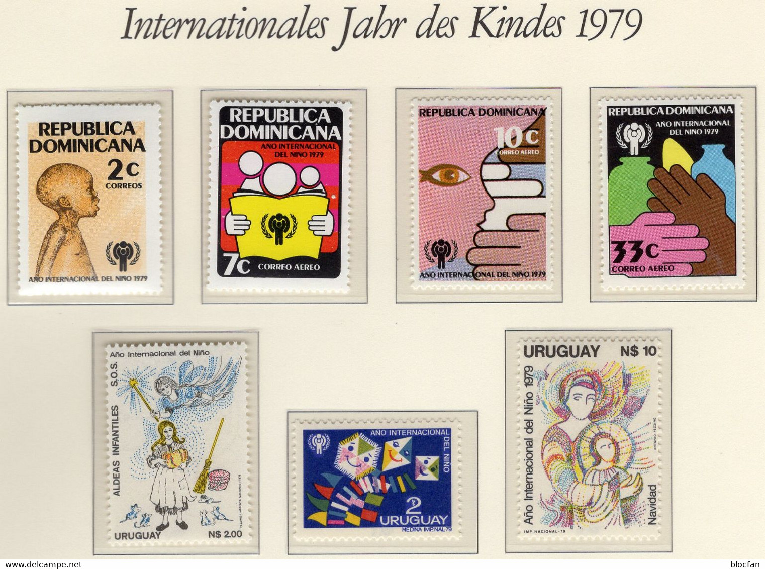 Year Of Child 1979 Dominicana 1216/9 Uruguay 1549,1552+1563 ** 11€ Freizeit Von Kindern Lesen Music Childrens Bf Caribic - Dominicaine (République)