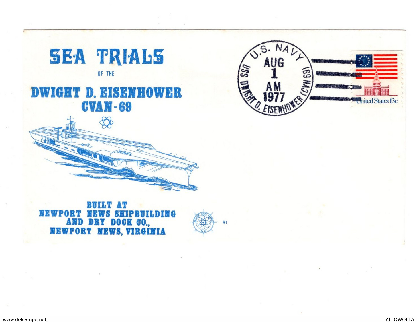 16492 " SEA TRIALS OF THE DWIGHT D. EISENHOWER-CVAN 69 - AUG 1,1977 " - 1971-1980