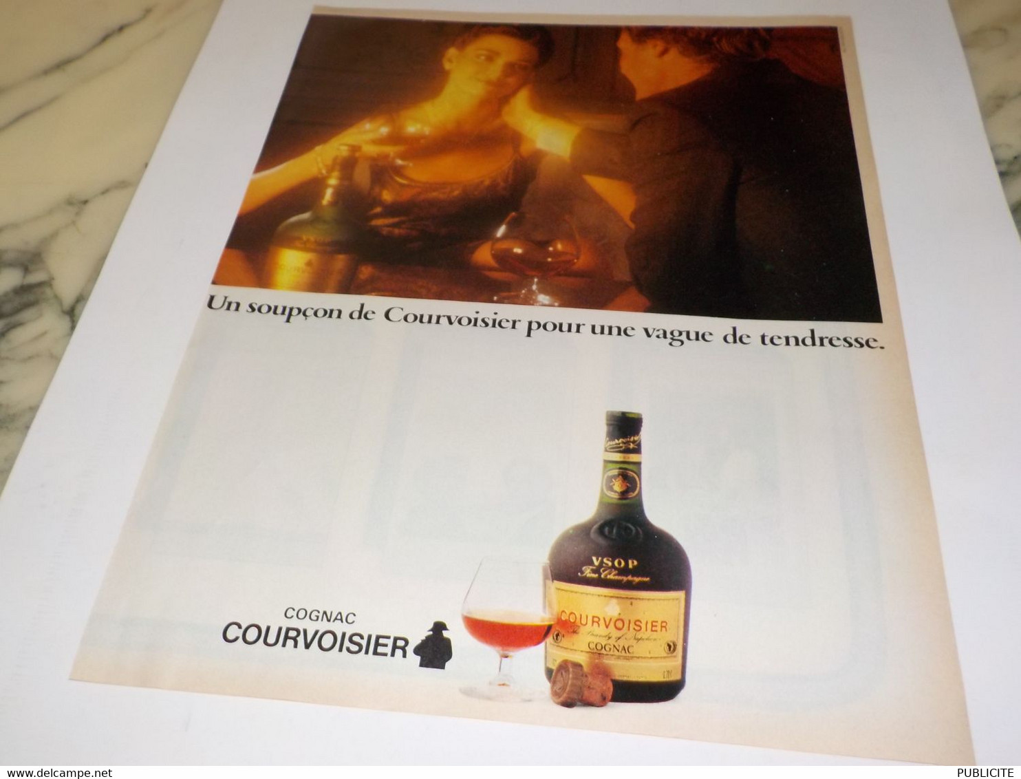 ANCIENNE PUBLICITE TENDRESSE COGNAC  COURVOISIER  1982 - Alcools