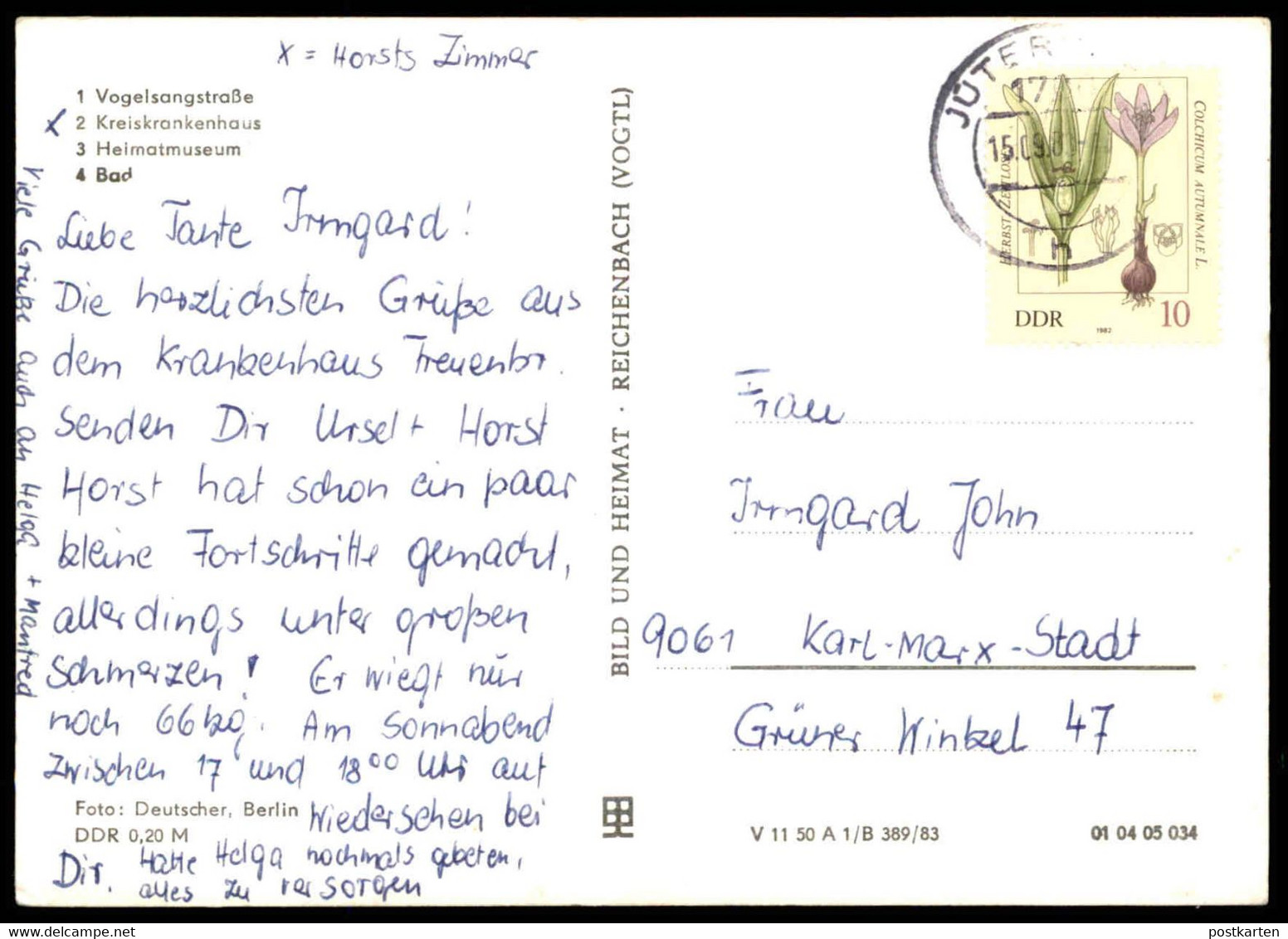 ÄLTERE POSTKARTE TREUENBRIETZEN VOGELSANGSTRASSE KREISKRANKENHAUS HEIMATMUSEUM BAD Cpa Postcard Ansichtskarte AK - Treuenbrietzen