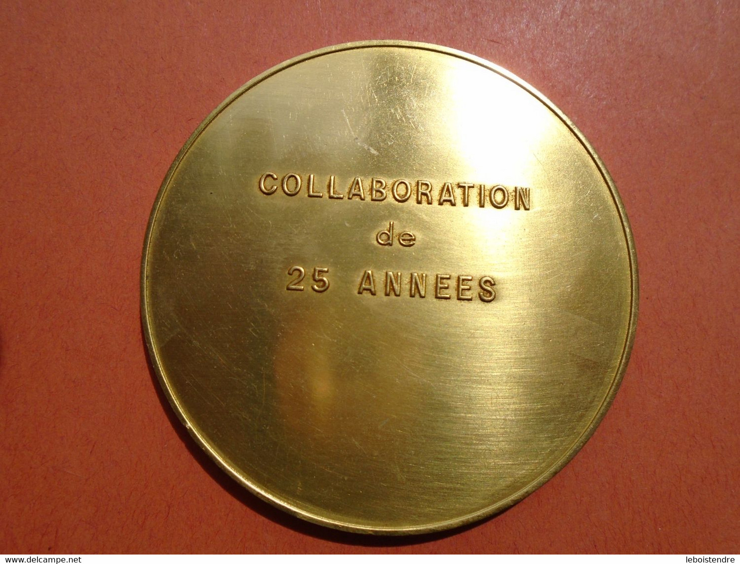 MEDAILLE BRONZE  DOREE Cie FRANCAISE D'ENTREPRISES METALIQUE CFEM  COLLABORATION DE 25 ANNEES - Professionnels / De Société