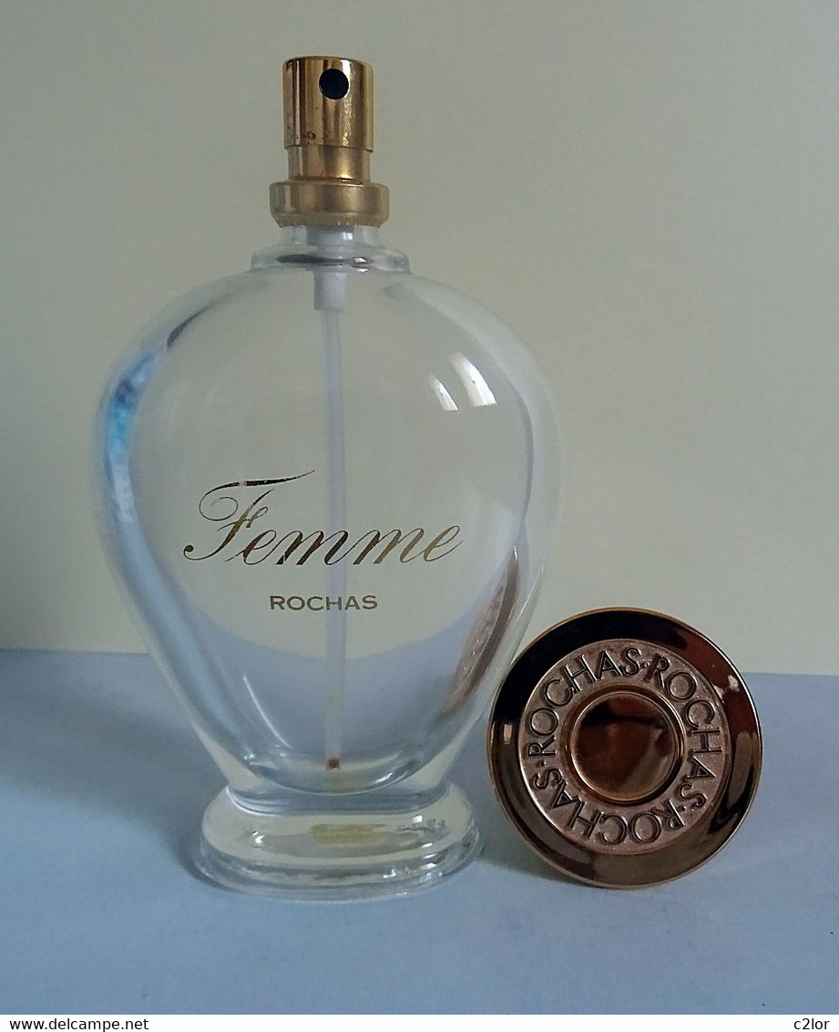 Flacon Vaporisateur "FEMME" De ROCHAS Eau De Toilette 100 Ml VIDE/EMPTY Pour Collection Ou Décoration - Flacons (vides)