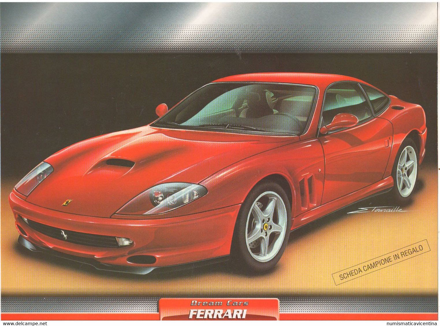 Ferrari F 550 Maranello Scheda Campione Pubblicità 1996 Advertising  Publicité Werbung - Automobile - F1