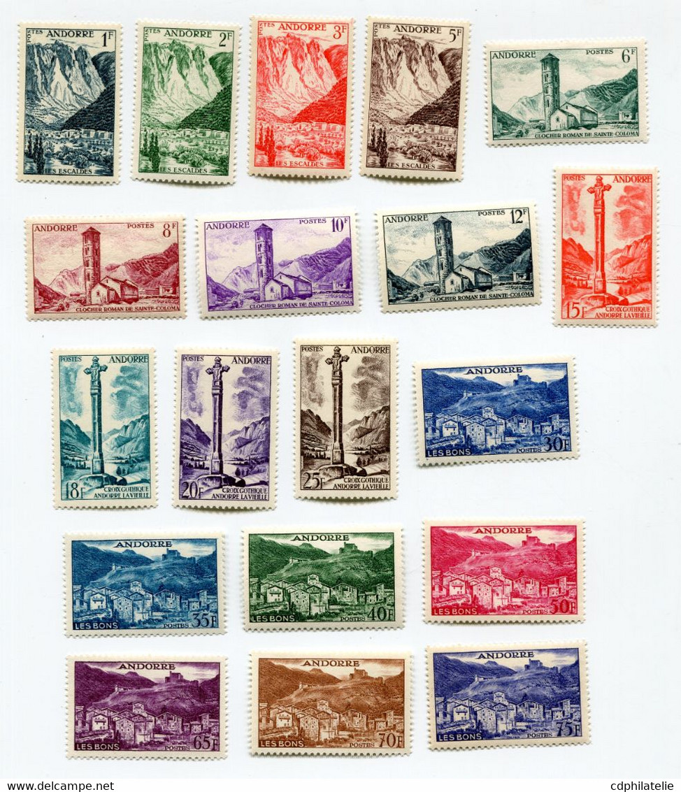 ANDORRE FRANCAIS N°138 / 153 ** PAYSAGES DE LA PRINCIPAUTE - Unused Stamps