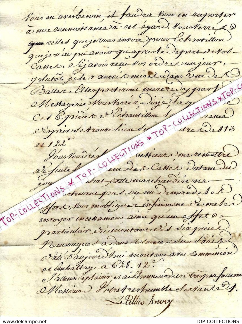 1780 Lorient L’Orient Marchandises Compagnie Des Indes  Henry Le Tellier => Bordeaux Raymond  De Castelnau De Brassac - Documents Historiques