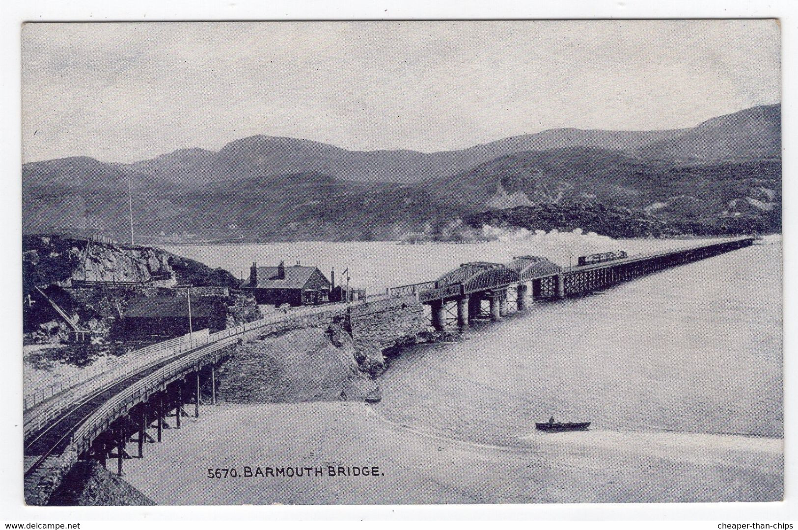 BARMOUTH BRIDGE. - Photochrom Wedgwood Series 5670 - Merionethshire