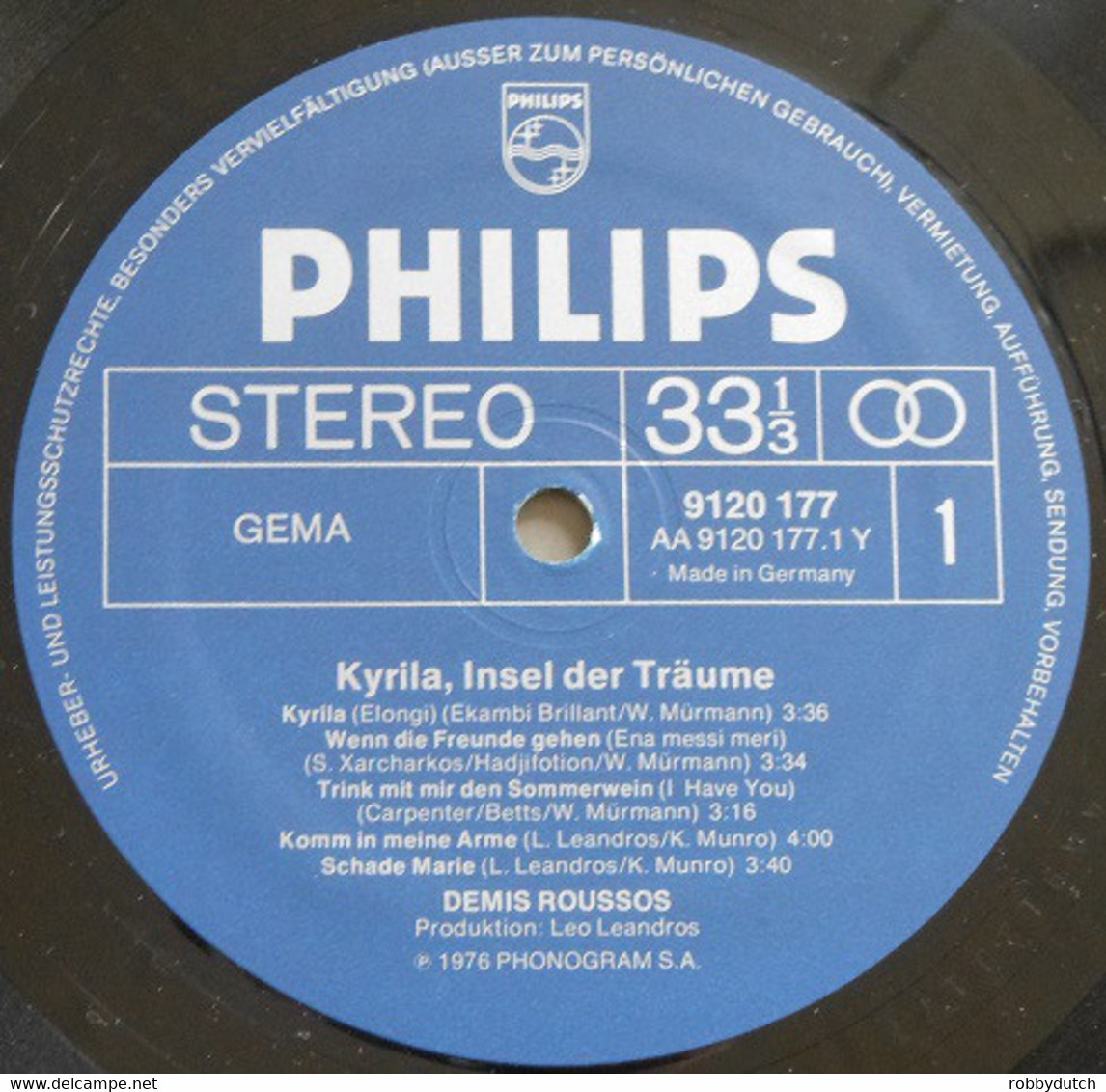 * LP *  DEMIS ROUSSOS - KYRILA (INSEL DER TRÄUME)  (Germany 1976 - Autres - Musique Allemande