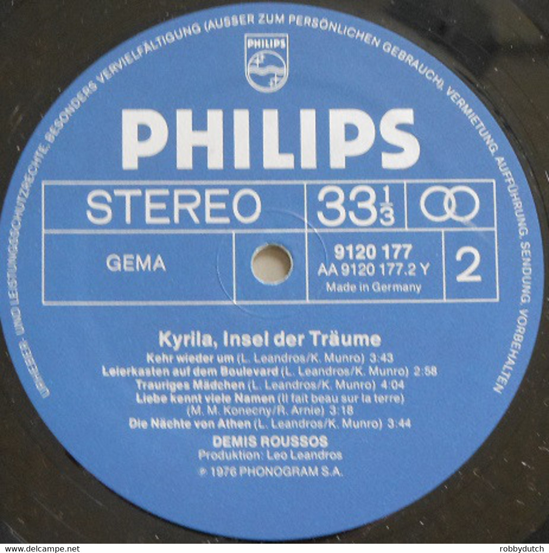 * LP *  DEMIS ROUSSOS - KYRILA (INSEL DER TRÄUME)  (Germany 1976 - Andere - Duitstalig