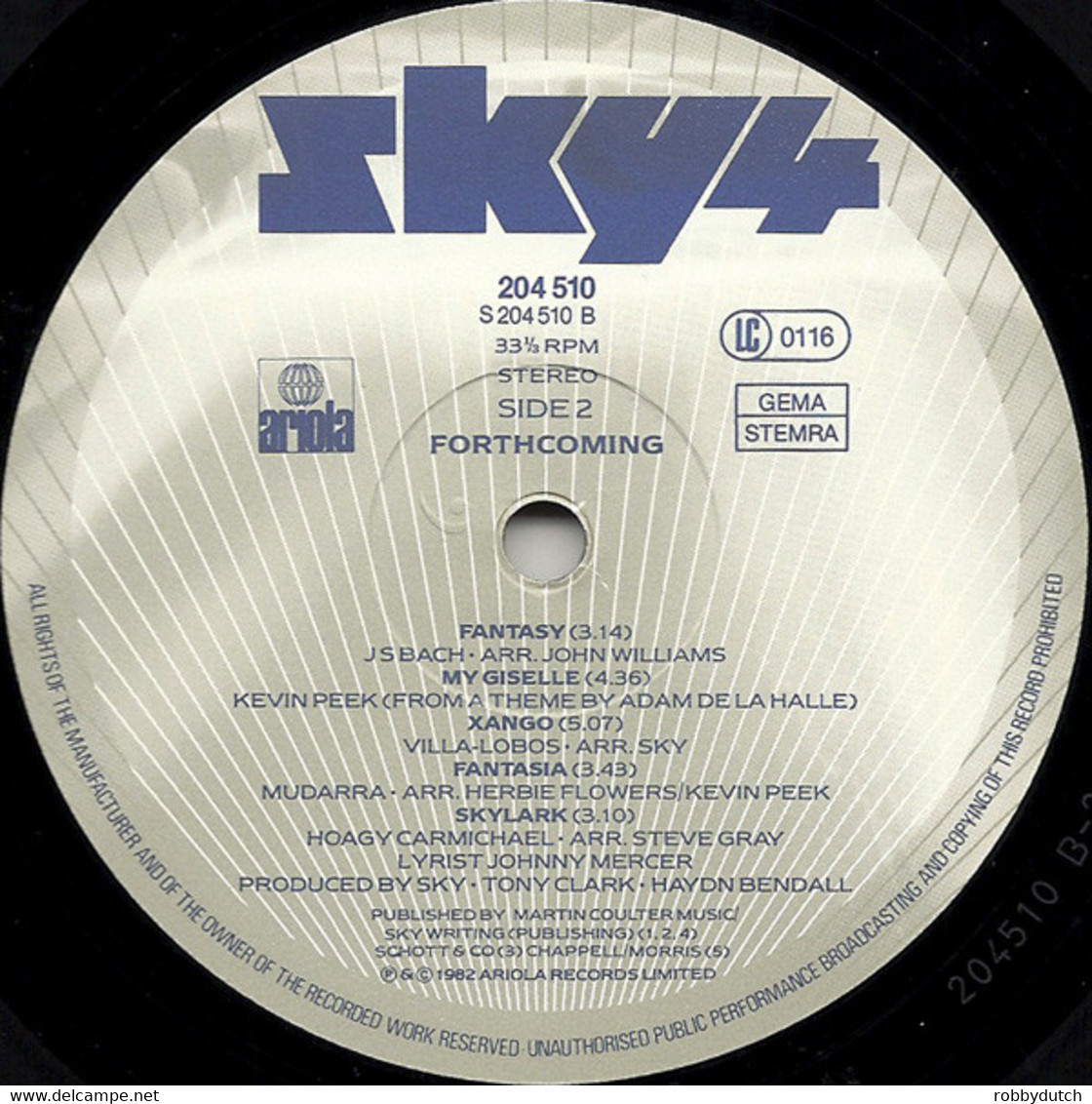 * LP *  SKY 4 - FORTHCOMING (Europe 1982) - Nueva Era (New Age)