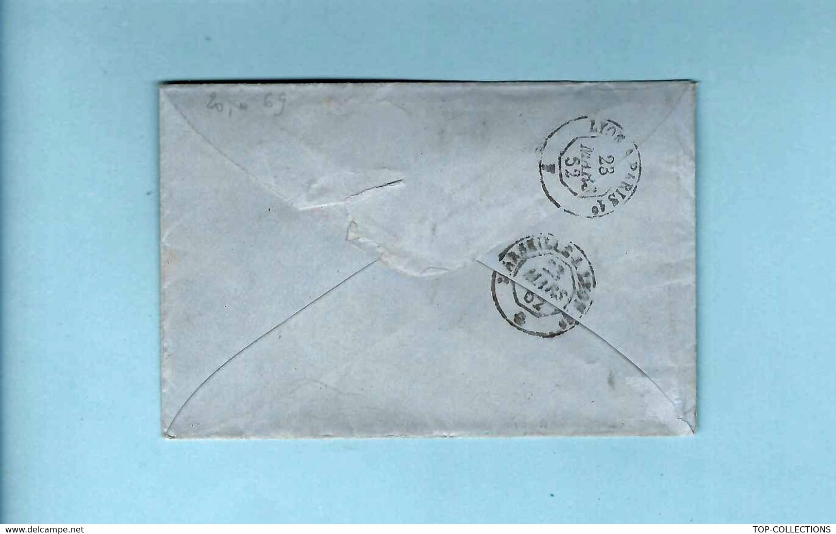 ENVELOPPE SEULE 2 TIMBRES N° 14A  Oblit. Petits Chiffres 1430 +CAD La Grande Combe + "PP" Ind.7 22 Mars 1862 => Londres - 1849-1876: Klassik