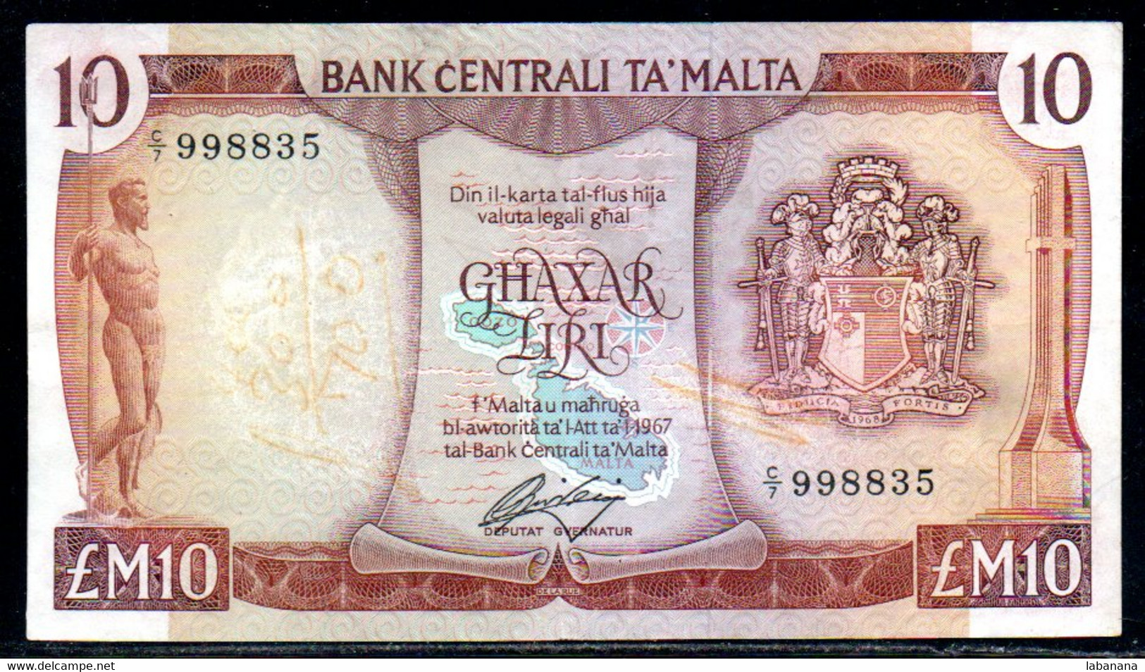 659-Malte 10 Liri 1967 C7 - Malta