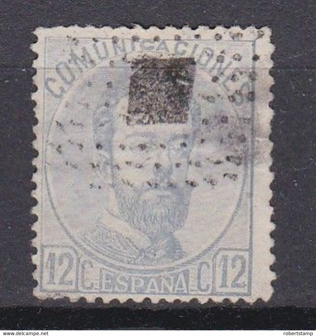 ESPAÑA 1872 - Amadeo I Sello Usado 12 C. Lila Grisaceo Edifil Nº 122 - Used Stamps